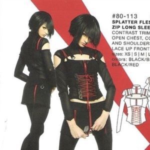 *ISO* Lip Service Astro Vamps mesh long sleeve top